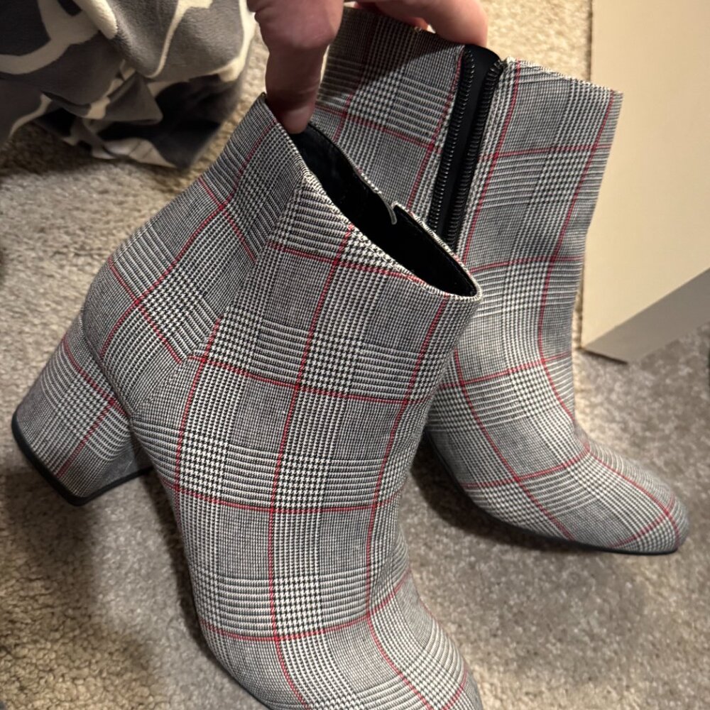 Kelly and Katie plaid ankle boot